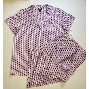 I.N.C Lilac Geometric 2 piece pajama set, New with Tags, Size Small